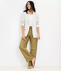 Tall Oversized Linen Cotton Modern Blazer