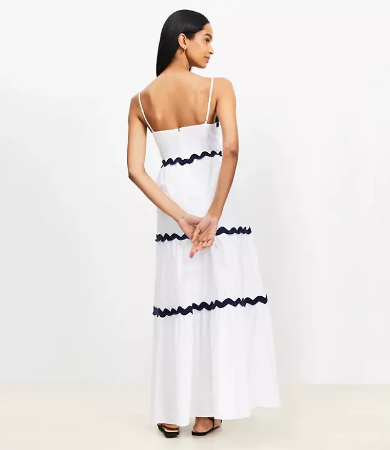 LOFT Beach Ric Rac Poplin Maxi Dress