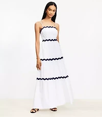LOFT Beach Ric Rac Poplin Maxi Dress