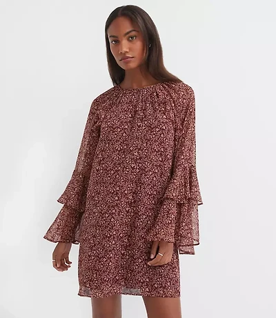 Floral Ruffle Mini Dress