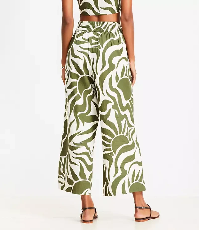 LOFT Beach Sunny Linen Blend Wide Leg Pants