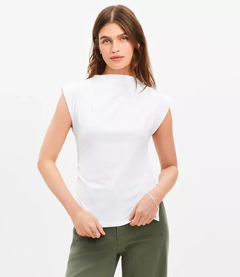 Pleated Side Slit Top