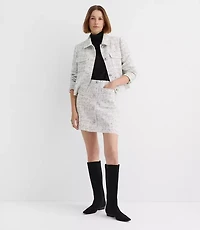 Tweed Mini Patch Pocket Skirt