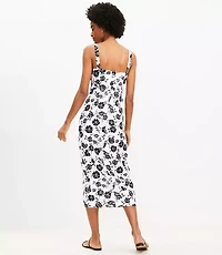 Petite Garden Pleated Bustier Midi Dress