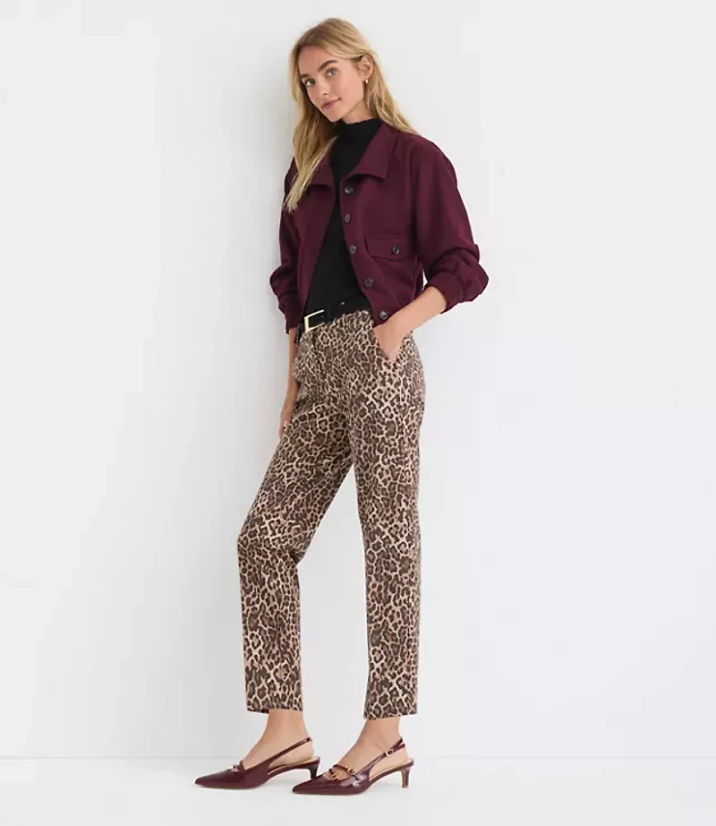 Riviera Slim Pants Leopard Print Bi-Stretch