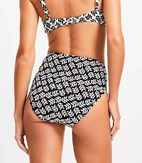 LOFT Beach Leafed High Waist Bikini Bottom
