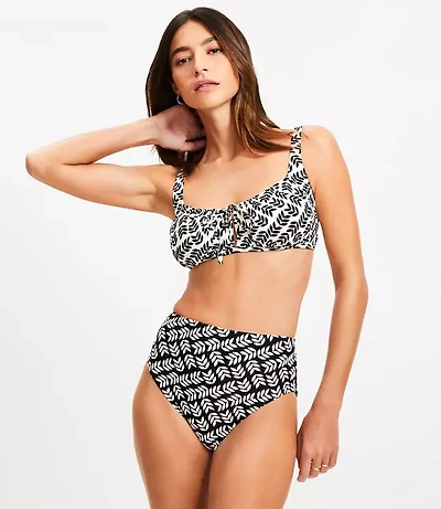 LOFT Beach Leafed High Waist Bikini Bottom