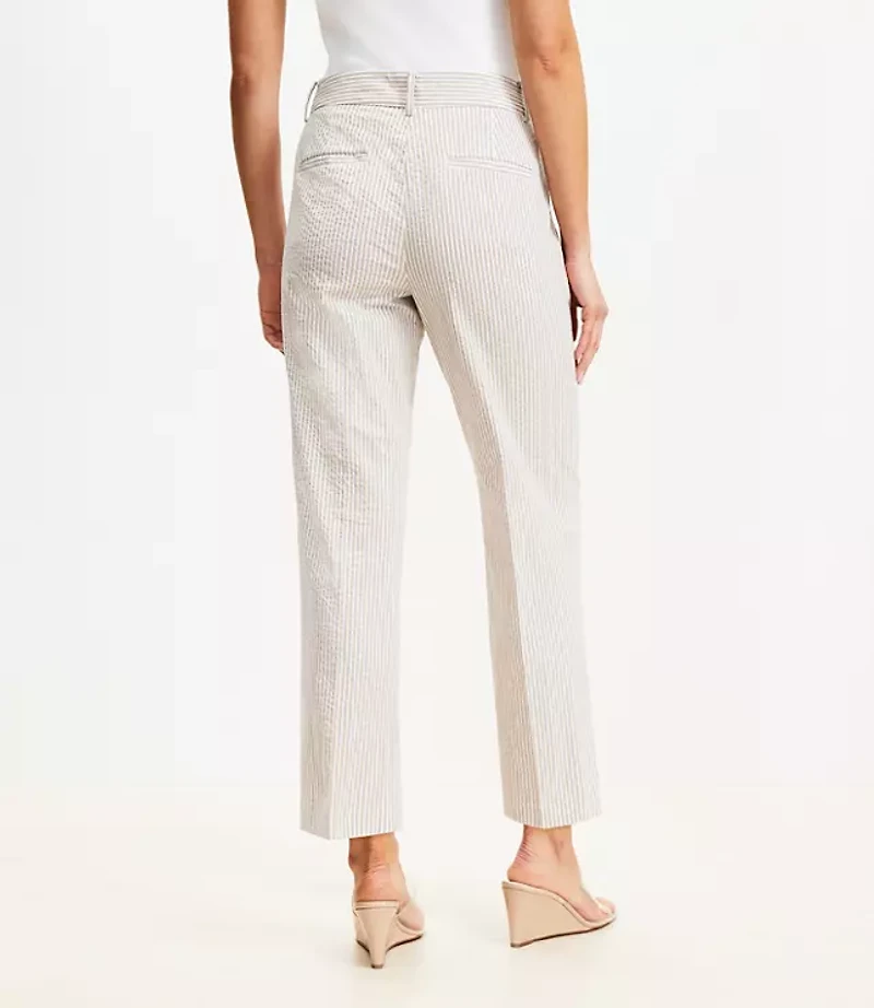 Tall Riviera Slim Pants Striped Seersucker