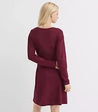 Heathered Tie Waist Mini Dress