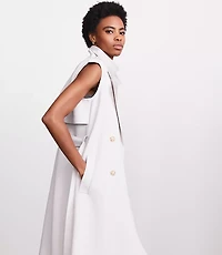LOFT Versa Crepe Drape Trench Vest