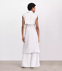 LOFT Versa Crepe Drape Trench Vest