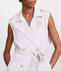LOFT Versa Crepe Drape Trench Vest