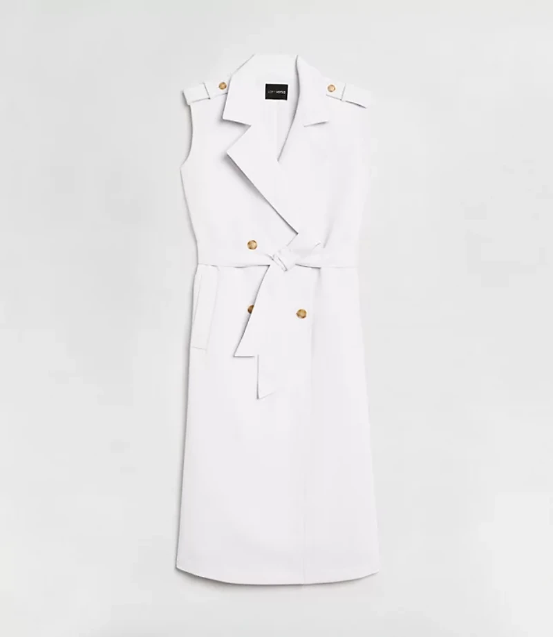 LOFT Versa Crepe Drape Trench Vest