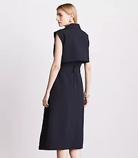 LOFT Versa Crepe Drape Trench Vest