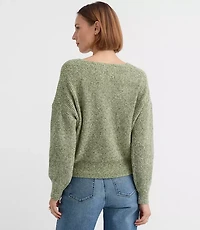 Angled Ribbed V-Neck Sweater