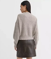 Angled Ribbed V-Neck Sweater