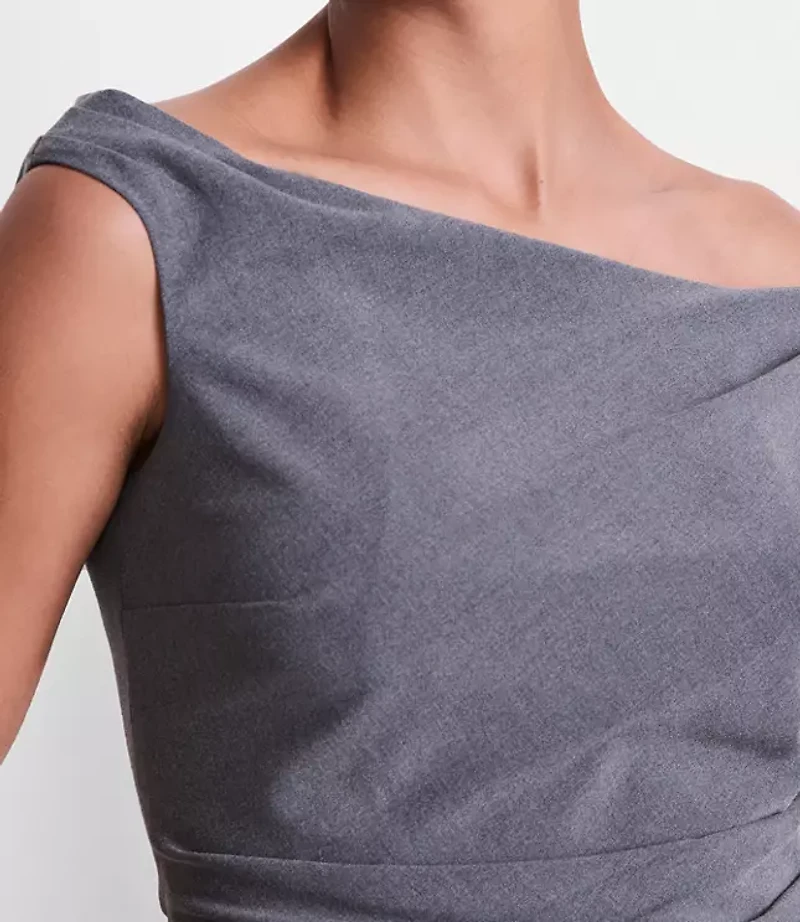 LOFT Versa Seasonless Stretch Off The Shoulder Top Heather