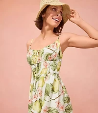 Petite Blossom Smocked Strappy Mini Dress