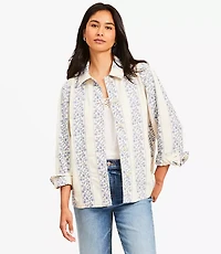Floral Striped Chore Jacket