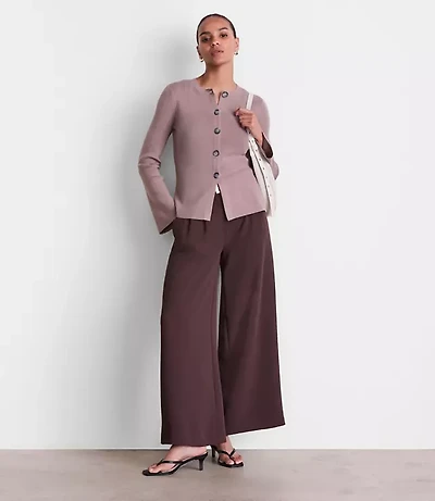Versa Ls Crew Nk Split Front Cardigan-MI
