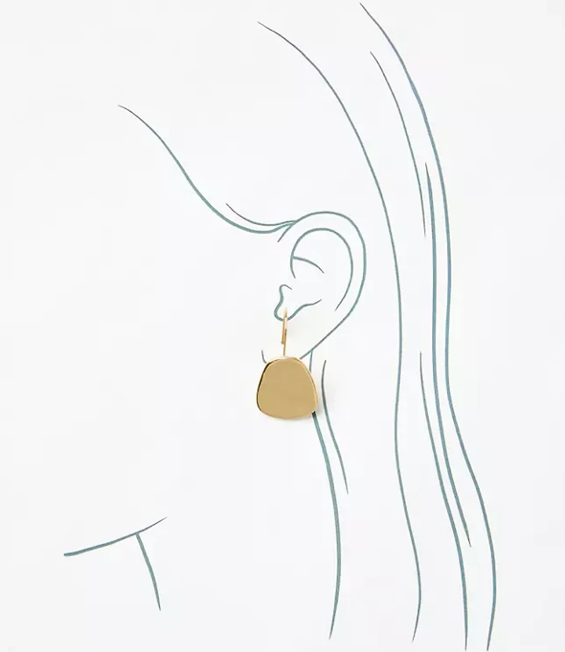 Hammered Pull Through Earrings