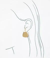 Hammered Pull Through Earrings