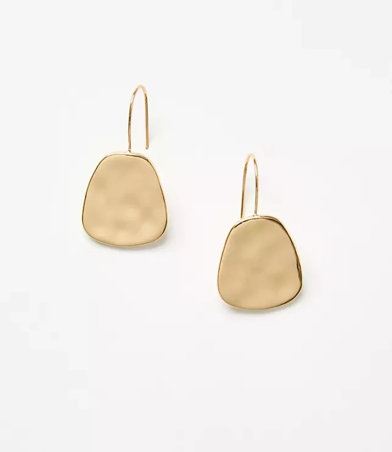Hammered Pull Through Earrings