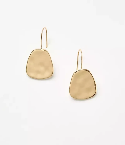 Hammered Pull Through Earrings