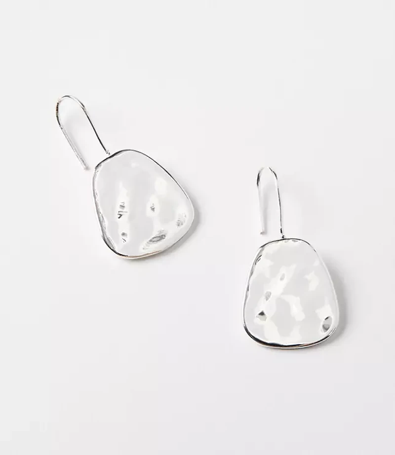 Hammered Pull Through Earrings