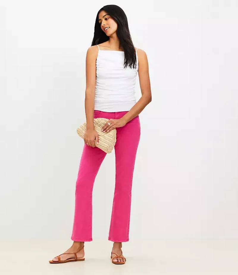 High Rise Kick Crop Jeans Watermelon Sorbet