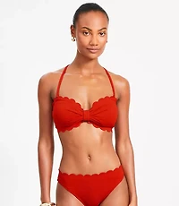 LOFT Beach Scalloped Bandeau Bikini Top