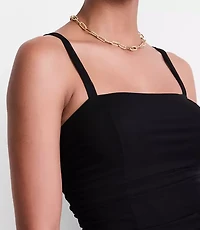 LOFT Versa Shirred Mesh Bodysuit