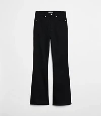 High Rise Slim Flare Jeans Jet Black Wash