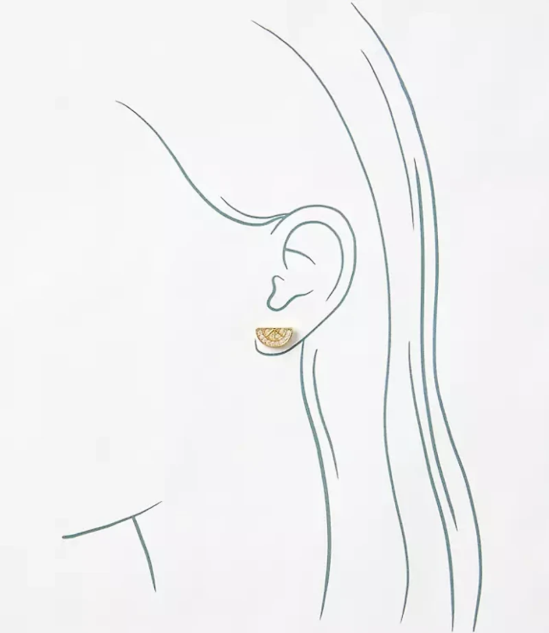 Pave Lemon Stud Earrings