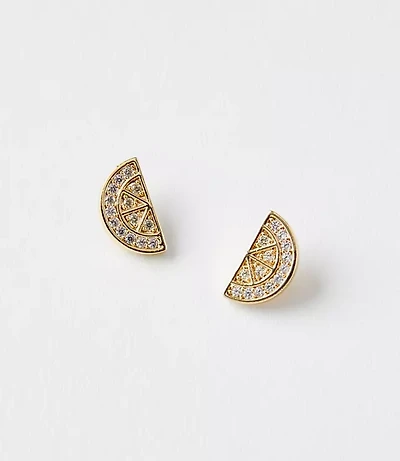 Pave Lemon Stud Earrings