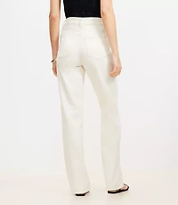 Mid Rise Relaxed Straight Jeans Ecru