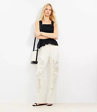 Mid Rise Relaxed Straight Jeans Ecru