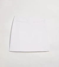 Petite LOFT Versa Crepe Drape Welt Pocket Mini Skirt