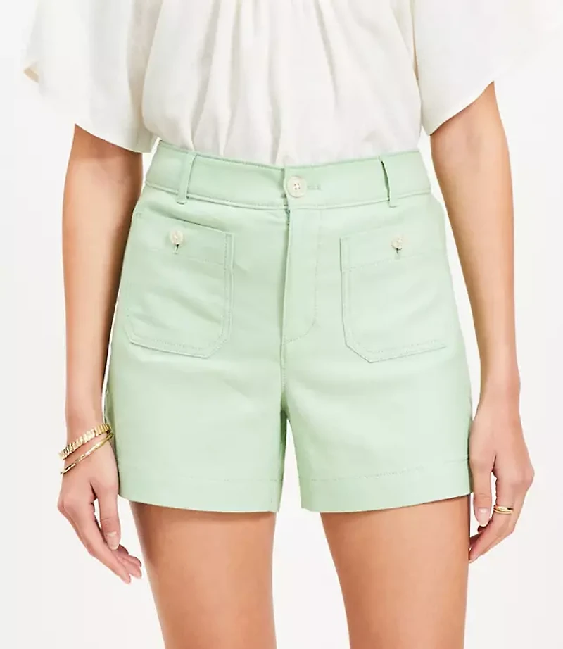 Petite Palmer Shorts in Twill