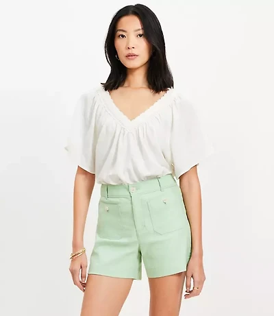 Petite Palmer Shorts in Twill