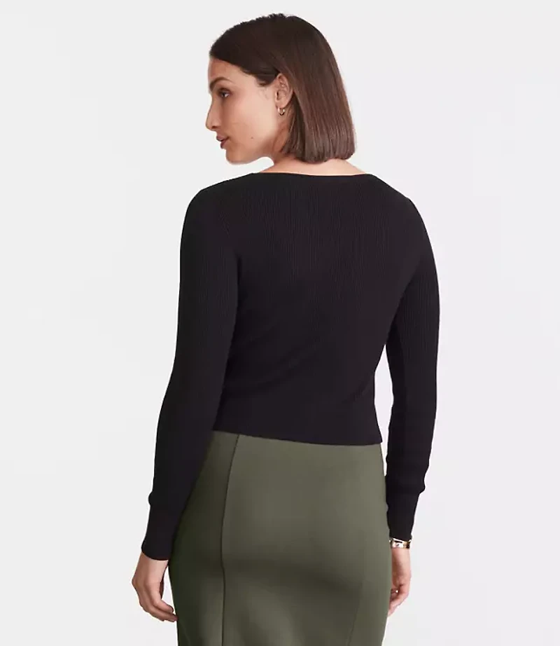 LOFT Versa Ribbed V-Neck Cardigan