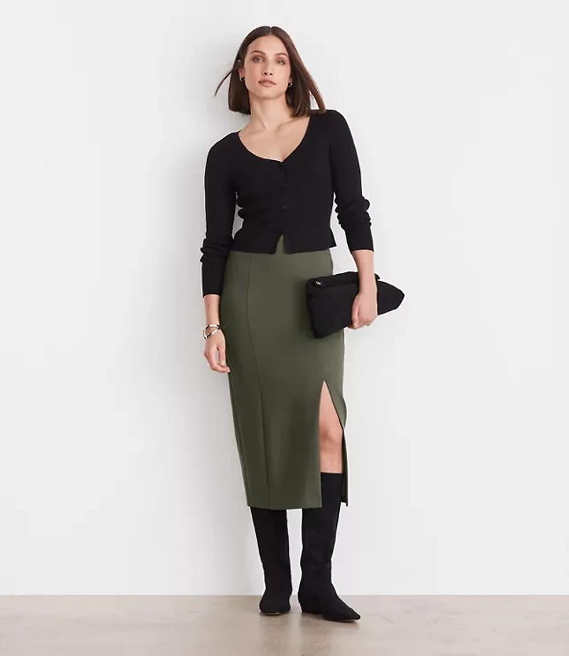LOFT Versa Ribbed V-Neck Cardigan