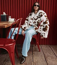 Studded High Rise Wide Leg Jeans Mid Vintage Wash