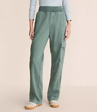 Lou & Grey Washed Twill Straight Leg Cargo Pants