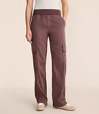 Lou & Grey Washed Twill Straight Leg Cargo Pants
