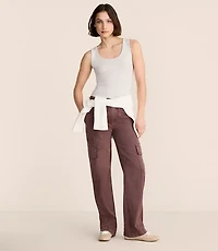 Lou & Grey Washed Twill Straight Leg Cargo Pants