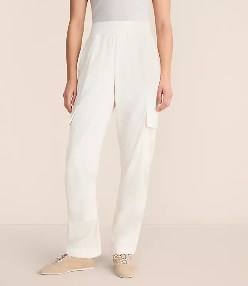 Lou & Grey Washed Twill Straight Leg Cargo Pants