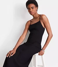 LOFT Versa Ribbed Strappy Midi Dress