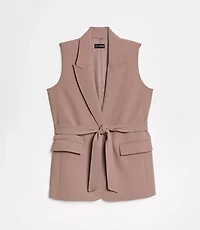 LOFT Versa Crepe Drape Belted Blazer Vest