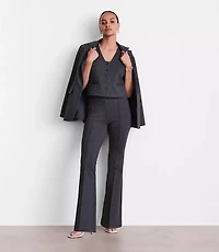LOFT Versa Ponte Pocket Vest Pinstripe